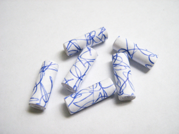 unikatissima Doodled Paper Beads